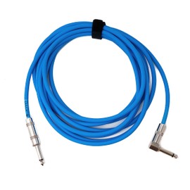 System-S Audio Cable 450 cm 6.35 mm Jack Male to Male Angle AUX Adapter Blue
