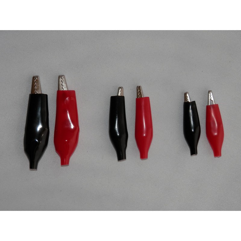 Minomushi Alligator Alligator Clip, For Wiring, Small, Red, Black, 50