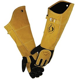 Caiman Kontour Mega-Long 21 Inch Deerskin Welding Gloves - ONE Size