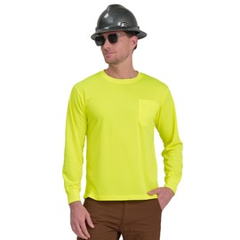 AYKRM Small Safety Shirts for Men High Visibility Shirts Yellow Hi Vis Shirts for Men Women neon Fashion Durable Construction Work Shirts