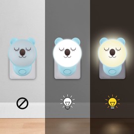 Annmore Night Light Socket with Switch Koala Sleeping Light Nursery Nursing Light Baby Newborn First Equipment Sleeping Light Children