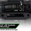 YUNFUER Synthetic Winch Rope with Hook, 1/2" x 85ft 32500LBS