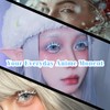 White Lashes with Bottom Lashes, Wispy Manga Colored Eyelash Strip