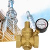 DN25 Brass Adjustable Water Pressure Reducing Regulator Reducer Gauge Meter