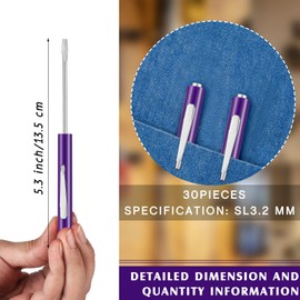 30 Pcs Pocket Screwdriver Mini Tops and Pocket Clips Magnetic Slotted Screwdriver Pocket with Magnet Small Slotted Screw Driver for Mechanical Electrician Technician Repair Tool (Purple)
