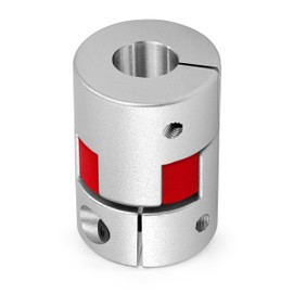 Kupplungskoppler Aluminium 8 mm x 8 mm Wellenkupplung Flexible Pflaumen Klauenkupplung Aluminiumlegierungs Gelenkverbinder für CNC-Maschine und Servostufenmotor, D20 L30