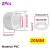 Qrity 2 Pack Pipe Fitting Cap, 20mm (1/2") White Female