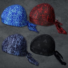 OneOther Cool Bandana Cycling Head Scarf UV Protection Cooling Fabric Lettering Navy