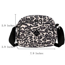 FAVORTALK Multi Pocket Cross Body Bag Women Waterproof Nylon Messenger Bag Lightweight Crossbody Shoulder Handbag for School Work Travelling Shopping Daily Use- B36618
