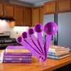 5 Pcs Purple Plastic Measuring Cup and Spoon Kitchen Tool