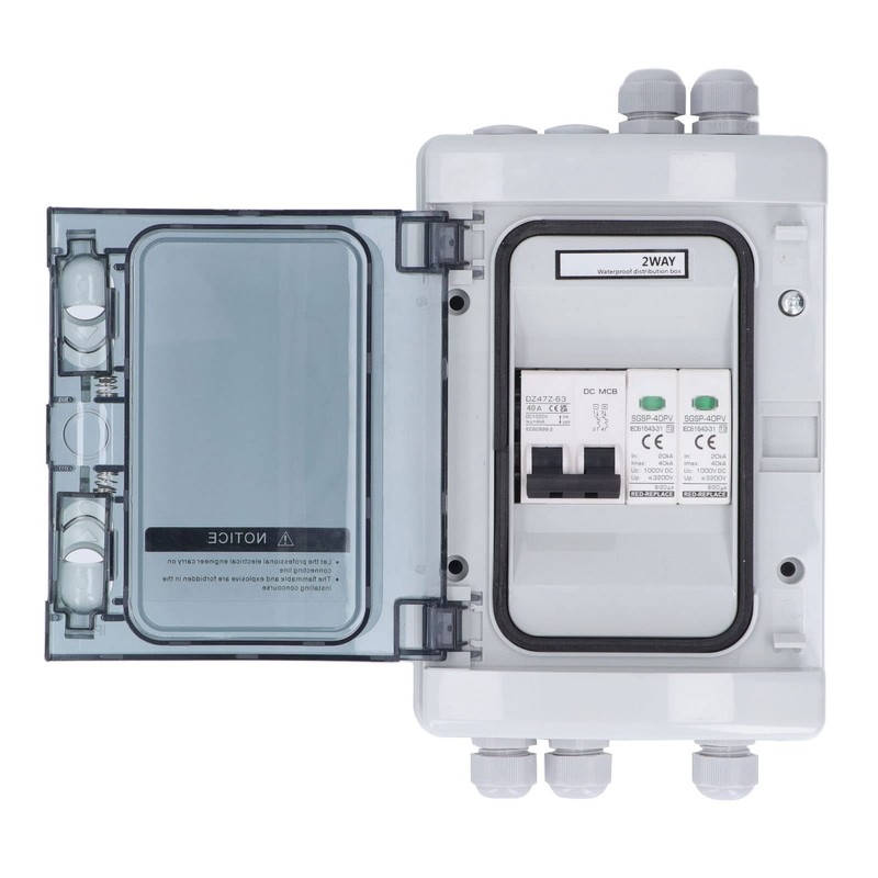 2 String PV Combiner Box IP65 Solar Disconnect Switch with