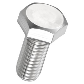 Kozelo 20 Pcs Hex Head Screws Bolts - [M8-1.25x18] 304 Stainless Grade A2-70 Steel Fully Threaded Hex Tap Metric Hexagon Head Machine Bolts Right Hand External Hex Drive, Silver