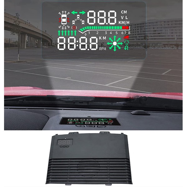 QHCP Car HUD Safe Drive Display Reflecting Windshield Head Up Display Screen Projector Fit For Ford Mustang 2015-2020