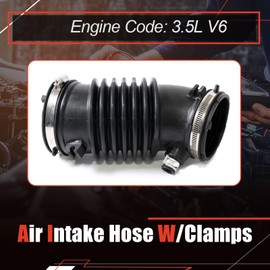 AUCERAMIC 172285J6A10 17228-5J6-A10 Air Intake Hose w/Clamps Fit for 2018-2022 Honda Odyssey, 2016-2021 Pilot, 2017-2021 Ridgeline, 2019-2021 Passport 3.5L V6 Air Intake Duct Tube Boot