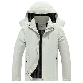 Aagetenar Men's Waterproof Rain Jacket Lightweight Mountain Sports Outdoor Trench Softshell Windproof Jacket for Hiking