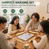 Travel Mahjong Set with Foldable Table for Game Night –