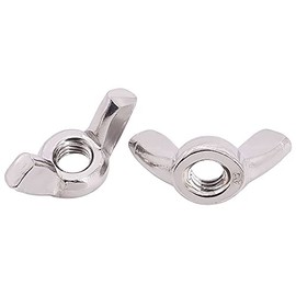 M6-1.0 (25 pcs) Stainless Steel Wing Nuts, 304 Stainless Steel 18/8, Butterfly Thumb Nuts, DIN315