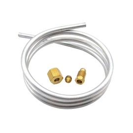 Meter Star 0.24"(6mm) Aluminum Tubing with compression olive Fittings M10x1 female and Male Length 1 meter/39 inch gas water heater parts