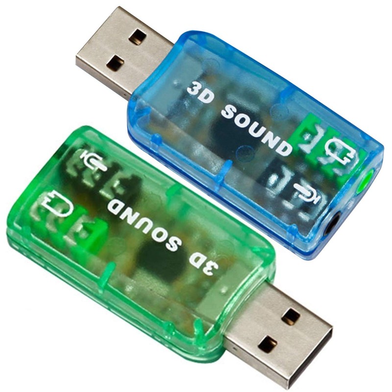 OUOU - Adaptador de sonido USB (3 unidades) de 3,5