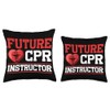 EMT Training CPR First Aid Trainer CPR Instructor Throw Pillow