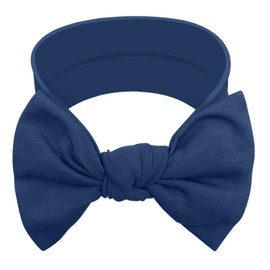 BABYGIZ Baby Girl Headbands-Infant,Toddler Cotton Handmade Hairbands with Bows Child Hair Accessories (Navy Blue)