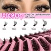 Eyelash Extensions Set, 200 Pieces, Fluffy Artificial Eyelash Clusters, Lashes