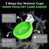 Lil'Clucker - Green Large Automatic Chicken Waterer Cups Suitable for