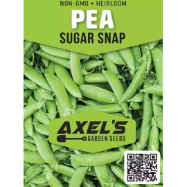 Axel's Garden Seeds Pea Seeds - Heirloom Early Harvesting Non-GMO, Free Shipping, Sugar Snap Variety - 5 Seeds