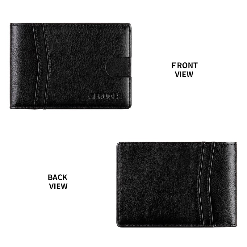GERUOLA Wallet for Men-Genuine Leather RFID Blocking Slim Bifold Front