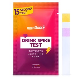DrinkCheck Drink Safety Test Strips, 10 Tests – Detect Harmful Substances in Seconds – Portable Personal Security Kit for Clubs and Parties – Compliant with California Law
