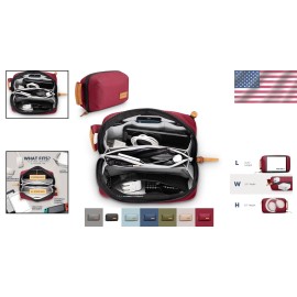 Stylish Tech Bag with SD Card Holders and Leather Details for Organized Travel