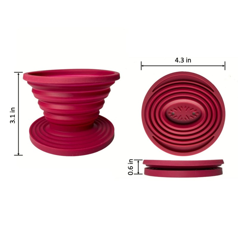 2 Pieces Attsky Collapsible Pour Over Coffee Dripper for Camp