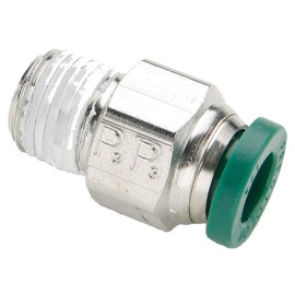 Parker Hannifin W68PLP-4-6-pk10 Prestolok PLP Male Connector Push-to-Connect Fitting, Nickel Plated Brass, 1/4" Push-to-Connect Tube x 3/8" Male NPTF (Pack of 10)