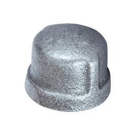 SUPPLY GIANT HNDQ0334 1-1/2" Galvanized Malleable Iron Pipe Cap for 150 lb Applications, with Female Thread, 1-1/2 in, Chrome