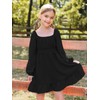 Batermoon Girls Long Sleeve Tie Back Dress Kids Fall Square