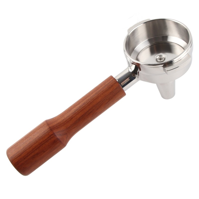 58mm Portafilter Single Head Extraction Solid Wood Handle Stainless Steel