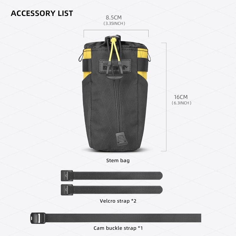 Bicycle Bottle Holder Bag, Waterproof & Insulated, Quick Release, 3-Point