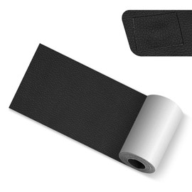 icykale 1 Pack Car Leather Repair Sticker with Adhesive, Anti-scratch Vehicle Repair Tools, 3In x 60In Furniture Body Patch, Wear-resistant Design, Universal Sofas Repair Patch Accessory (Black)