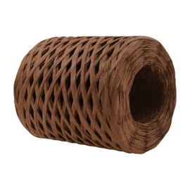 Mandala Crafts Brown Raffia Ribbon for Gift Wrapping - 100 Yards Natural Paper Straw Raffia String for Crafts, Bows, Decoration, Floral Arrangements, and DIY Projects