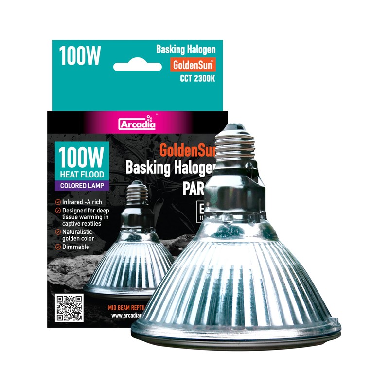 Arcadia Golden Sun Basking Halogen Lamp-100 Watt