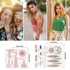 Temporary Tattoo Sticker Set - 12 Sheets of Henna Tattoos