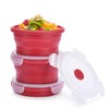 Vdomus Collapsible Food Storage Containers with Lids - Silicone Collapsible