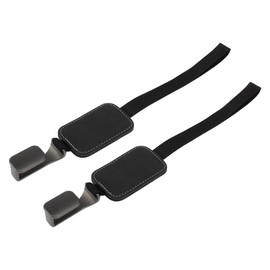 HEROFFIX 2 Pcs for Purses and Bags Handbag Grocery Bag Car Seat Headrest Hook Sturdy Car Seat Back Organizer Hooks Black Faux Leather 2.95"x1.81"