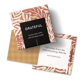 Compendium ThoughtFulls Pop-Open Cards – Grateful – 30 Pop-Open Cards, Each with a Different Inspiring Message Inside