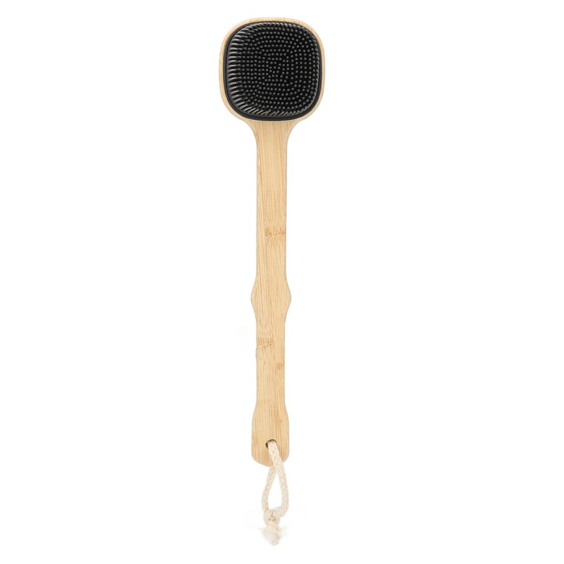 Long Handle Bath Brush with Handing Rope Silicone Shower Back