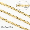 Jabogrii 16.4 Feet 18K Gold Plated Brass Jewelry Chains Roll