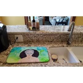 Caroline's Treasures BB7319DDM Gemini Zodiac Sign Dish Drying Mat Absorbent Dish Drying Mat Pad for Kitchen Counter Dish Drainer Mat for Countertop, 14 x 21", Multicolor