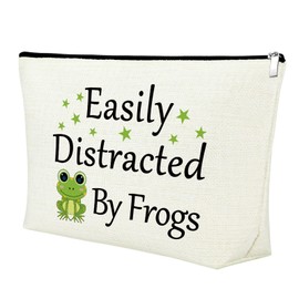 Funny Frog Gifts for Women Frog Themed Gifts for Women Girl Cute Animal Makeup Bags for Women Animal Lover Gifts for Girls Birthday Thanksgiving Day Christmas Gift for Frog Lover Travel Cosmetic Bag