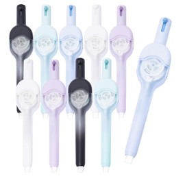 10 PCS Correction Tape Pens White-Out Applicator with Protective Cover, Smooth Ink Tape, Aesthetic Pen Design for School & Office Supplies (Push and Pull)