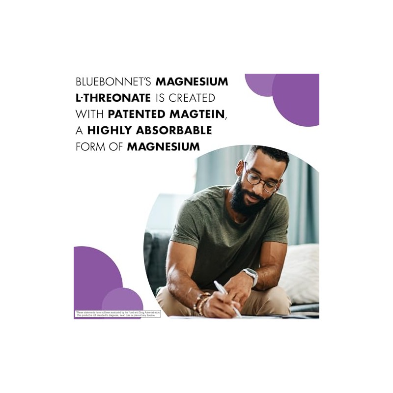Bluebonnet Nutrition - L-treonato de magnesio, para función cognitiva y